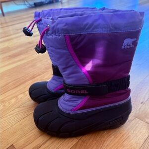 Sorel Purple and Black Winter Snow Boots - Kids 3